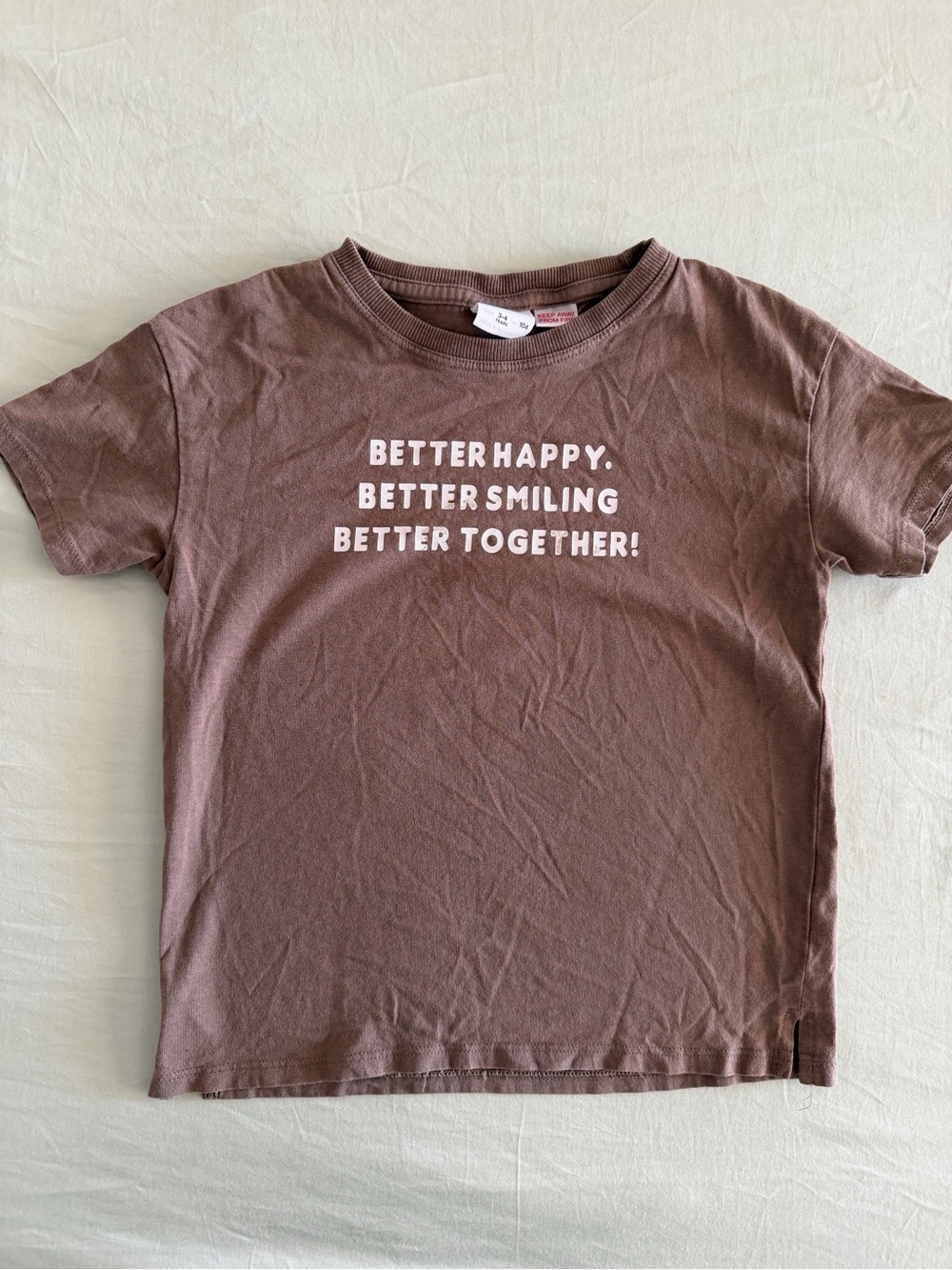 Zara Kids Brown Graphic Tee